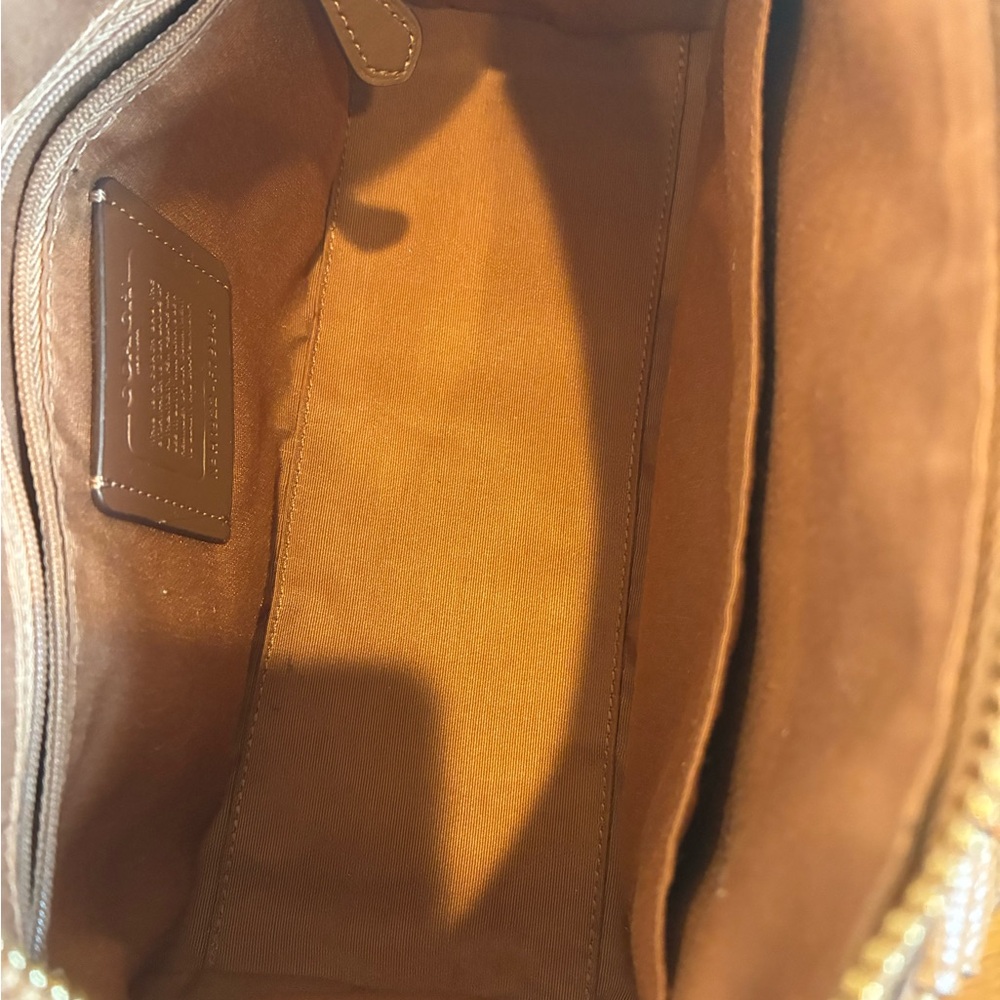 Coach  Saddle BrownLeather Rowan Boston Bag crossgrain - Picture 4 of 14